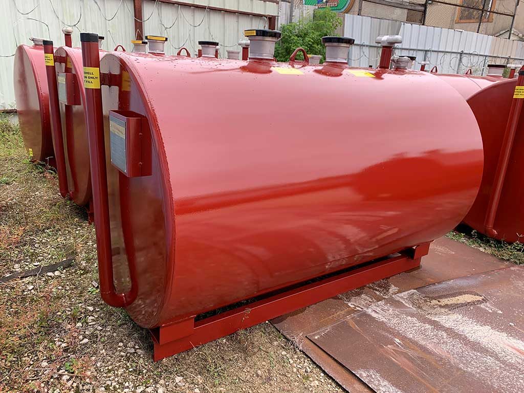 500 Gallon Ul 142 Aboveground Fuel Tank For Sale Delta Tank Inc Houston Tx.